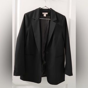 H&M Black Blazer w‎ Shoulder Pads